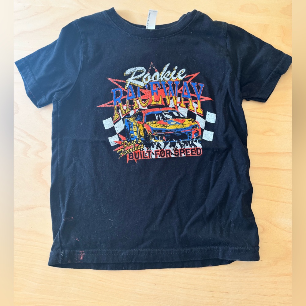 2/$10 Mini + Mine Rookie Raceway 4T Graphic Tee Unisex Boys Girls matching